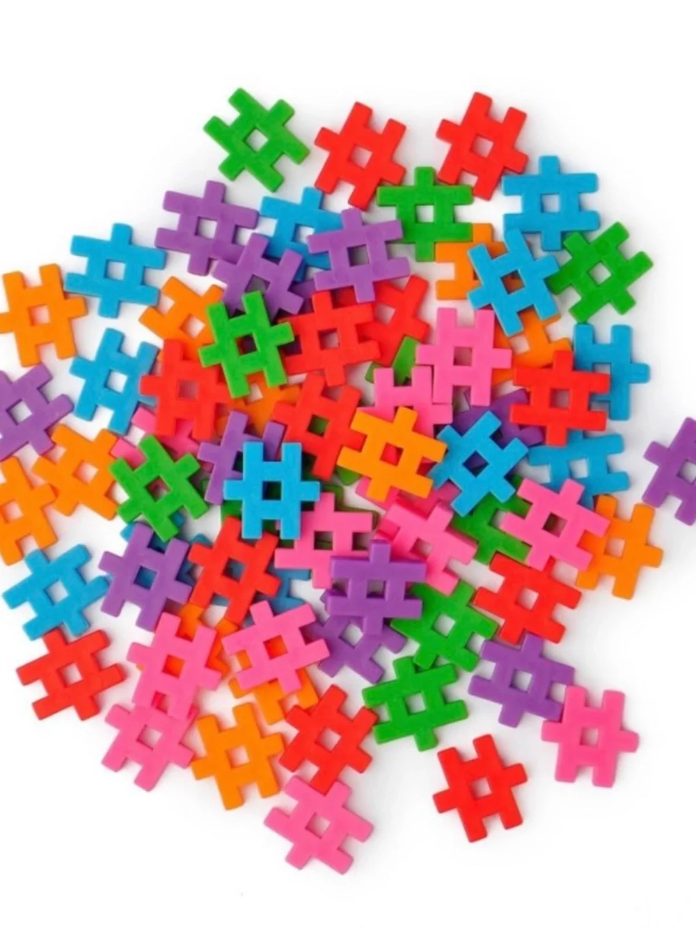 5 Sets Target Hashtag Building Blocks Multicolor